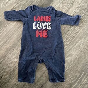 0-3 months baby onesie ladies love me
